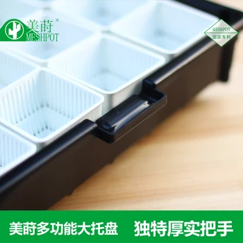 

6 / 15cm black and white flower pot tray plastic resin