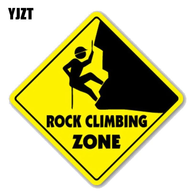 

YJZT 13CM*13CM Cute Rock Climbing Zone PVC Motorcycle Car Sticker 11-00357