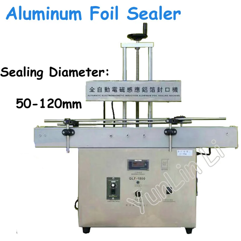 GLF-1800 Automatic stainless steel glass jar plastic bottle cap induction sealing machine aluminum foil | Инструменты
