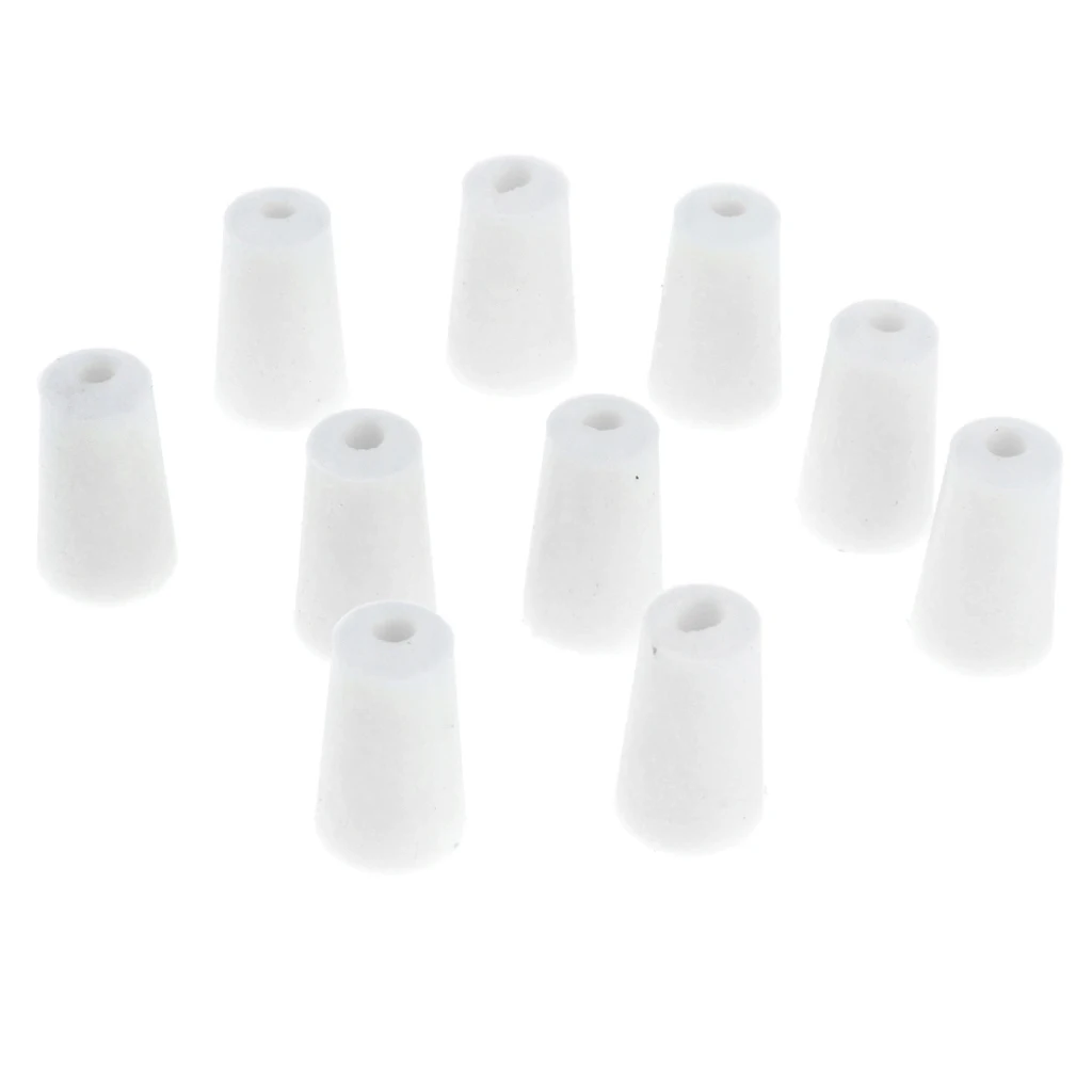 10 Pieces  8-12mm Rubber Stopper Lab Tapered Plugs for Flask Test Tubes 8-12mm  for 10mm Flask Test Tubes