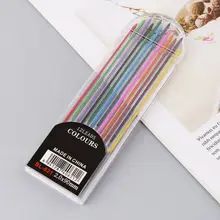 12 шт., 2,0 мм, механический карандаш, цвета 2B, свинцовые заправки, черновик, черновик, рисование, Крафт, искусство, наброски, школьные канцелярские принадлежности, офис, Supp