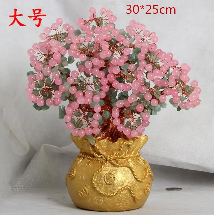 

Natural chalcedony crystal gem money tree for the holiday gift money wealth bay