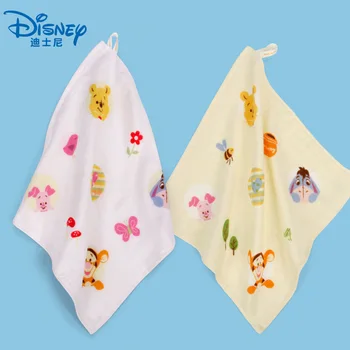 

Disney Winnie the Pooh Happy Family Cartoon Gauze Cotton Square Towel Baby Super Soft Dry Drying Face Towel Saliva 34x34cm