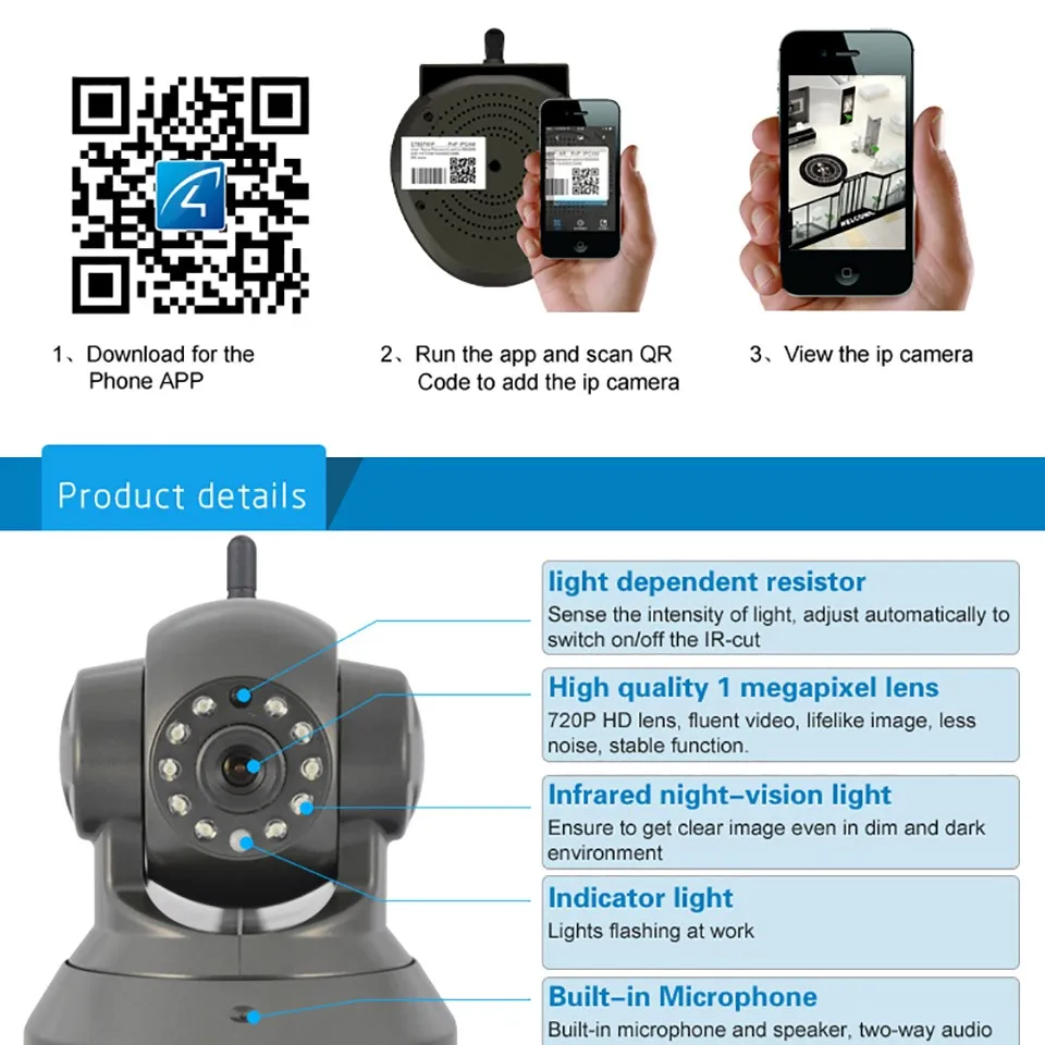 IMIEYE Real 2MP 1080P ip camera wifi wireless full HD wi fi camara IR night vision sd card P2P Onvif smart 1080p ip kamepa wi-fi 14