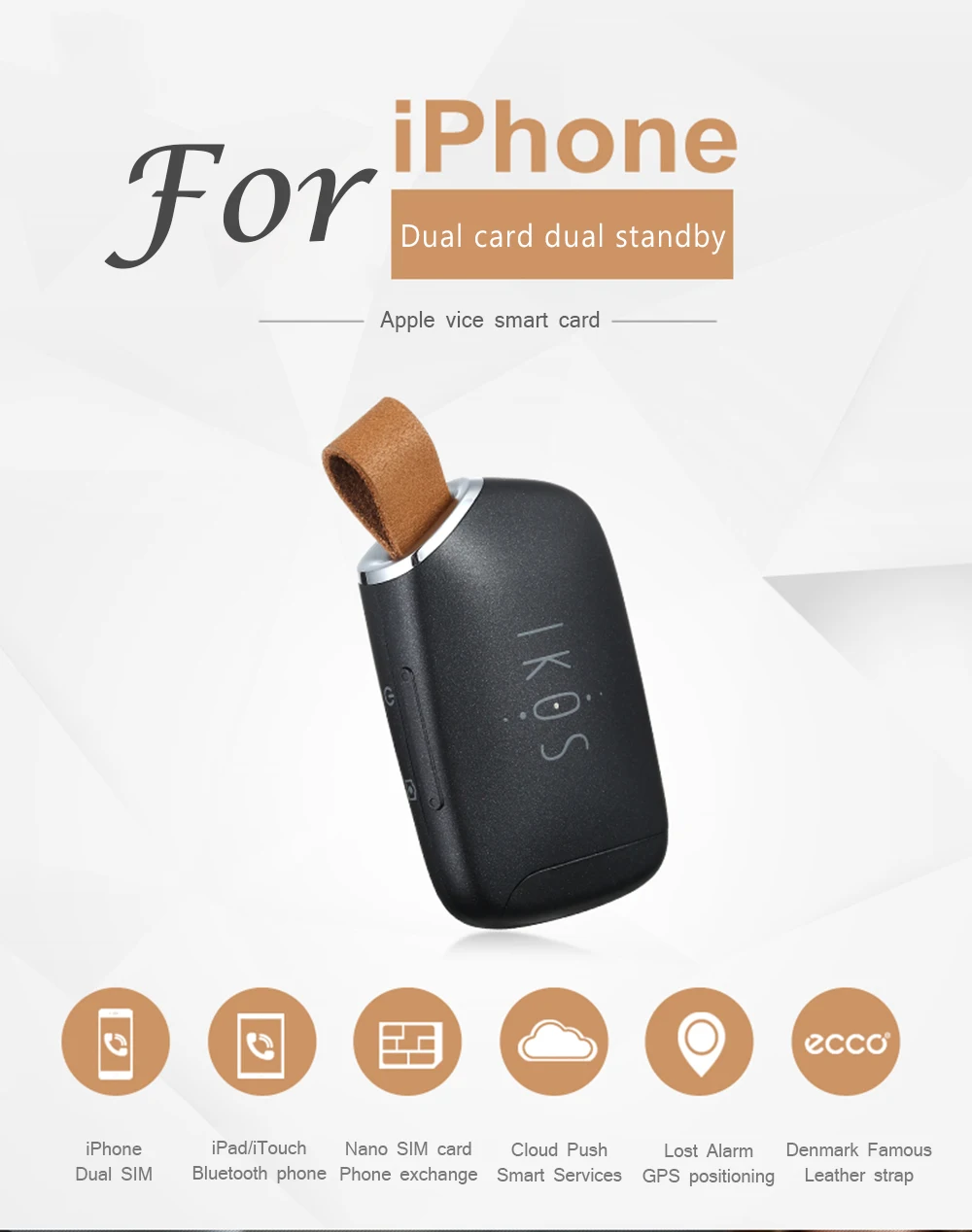 Новые Bluetooth 4.0 адаптер приложение две sim-карты Поддержка для iphone двойной карточки