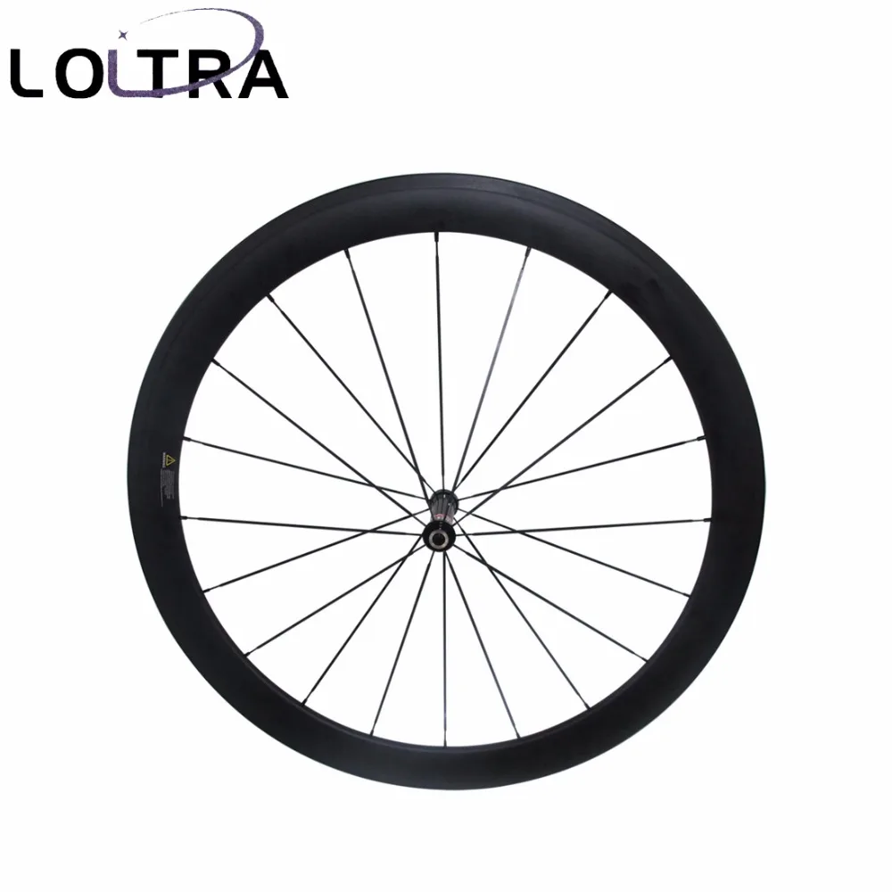 Discount Carbon bike wheels 50mm clincher road wheels Novatec AS511SB/FS522SB straight pull hub 1