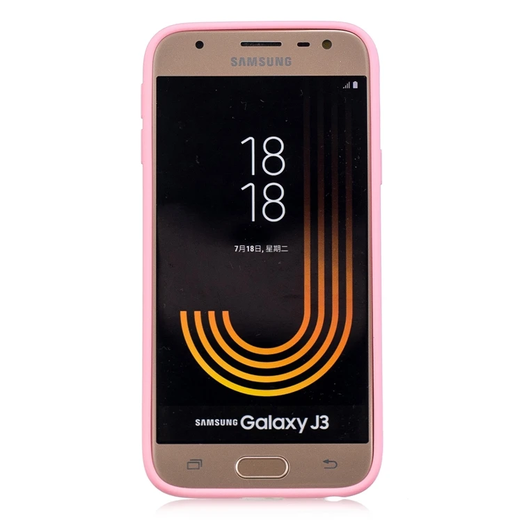 Резиновая силиконовая задняя крышка для samsung Galaxy J3, J5, J7 года чехол карамельный цвет мягкий ТПУ задняя крышка для samsung J3 J5 J7 Pro Чехол