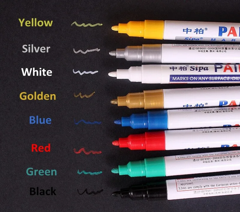  8 Colors Metallic Color Painting Marker Pens Set For Gift Card Making DIY Photo Album Scrapbooking  - 32815371367