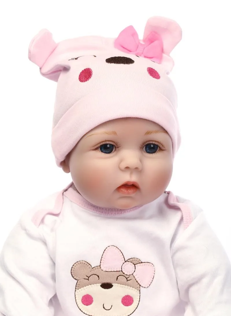 55 см силикона Reborn Baby Doll игрушки, реалистичные новорожденных принцессы для малышей куклы, чтобы ребенок Bebe возрождается девушки bonecas подарок