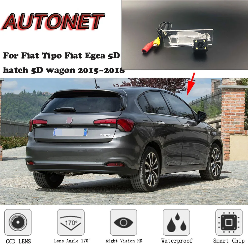 AUTONET HD Night Vision Backup Rear View camera For Fiat Tipo Egea 5D hatch wagon 2015~2018 CCD/license plate | Автомобили и