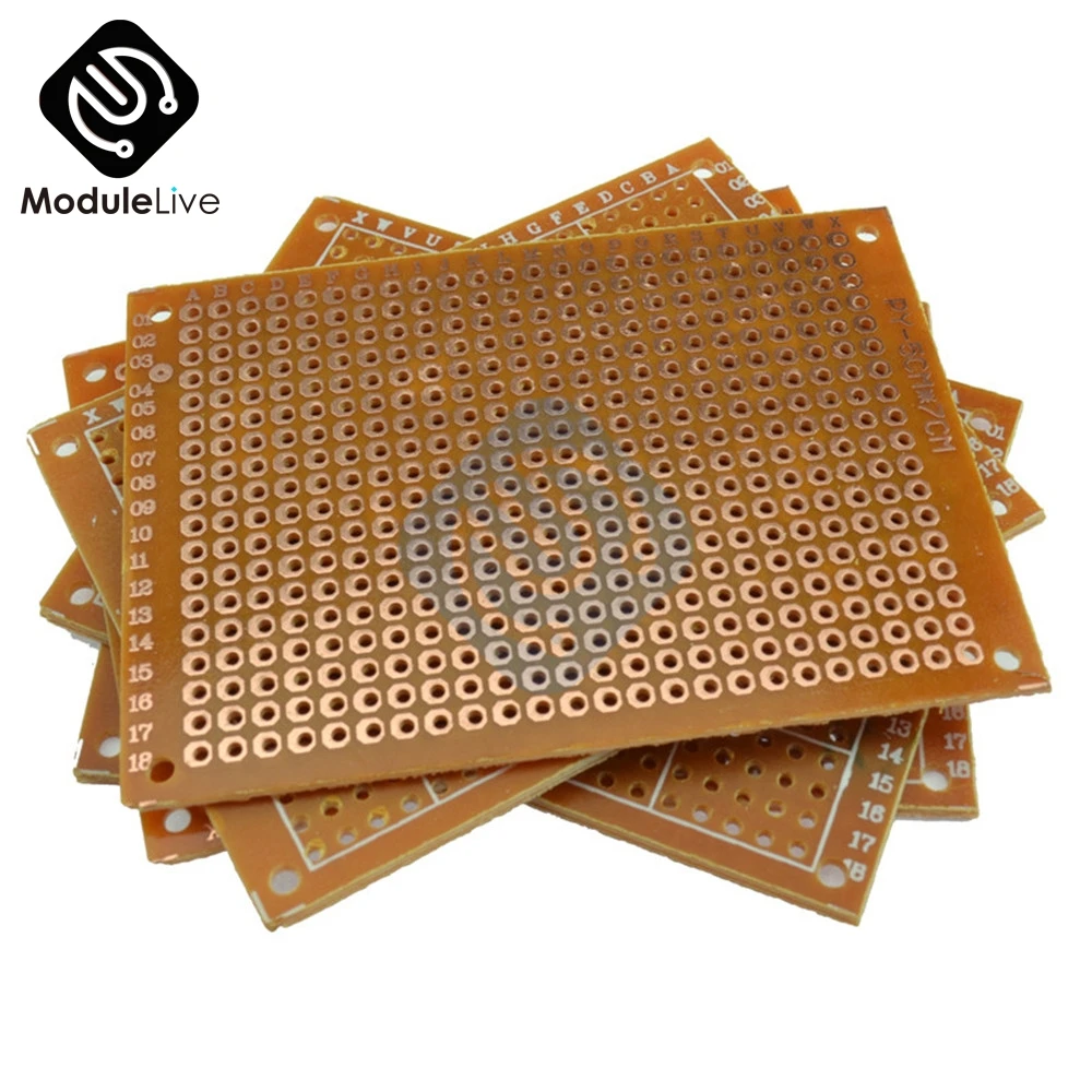 

10PCS 2.54mm Universal PCB Board 5 x 7 cm 5x7 DIY Prototype Paper Printed Circuit Panel 5x7cm 50x70mm 5x7