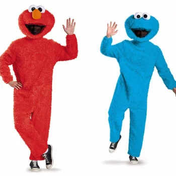 

Sesame Street Cookie Monster Adult Costume Halloween Plush Jumpsuit Mascot Classic Design Mascot Costume