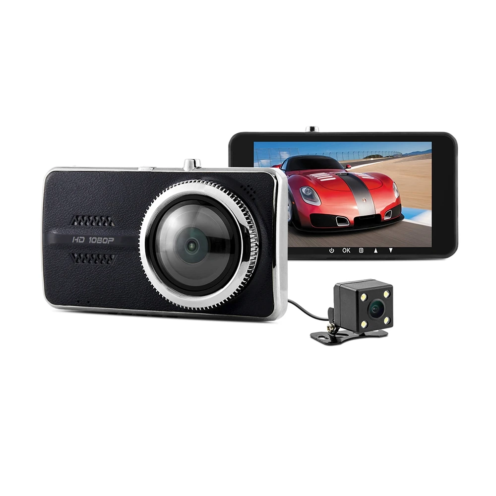 

Dome Y900 1080P FULL HD Car Cam Dash 170 Degree Angle Lens G-sensor Seamless Loop Recording 4 inch IPS Display with Dual Camera