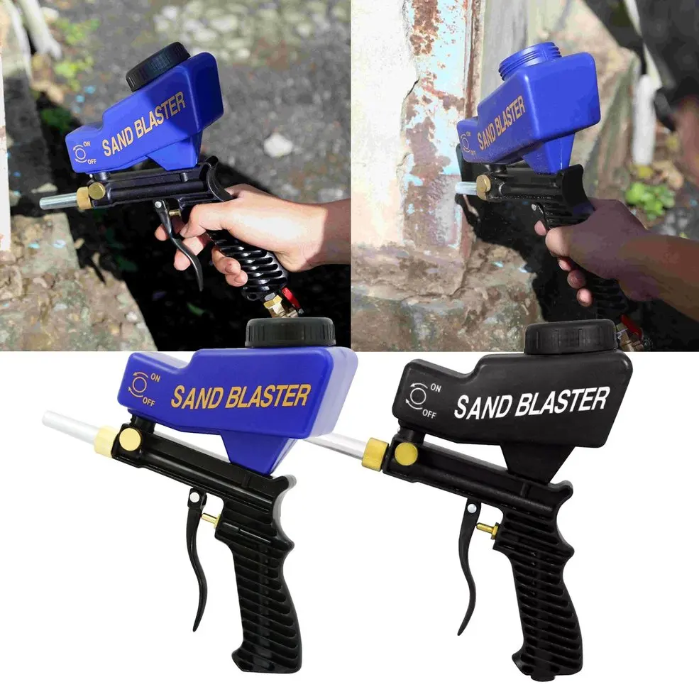 

Gravity Feed Sandblasting Gun Air Sandblast Portable Speed Blaster Sand Spray Gun for Rust Removing Sandblaster