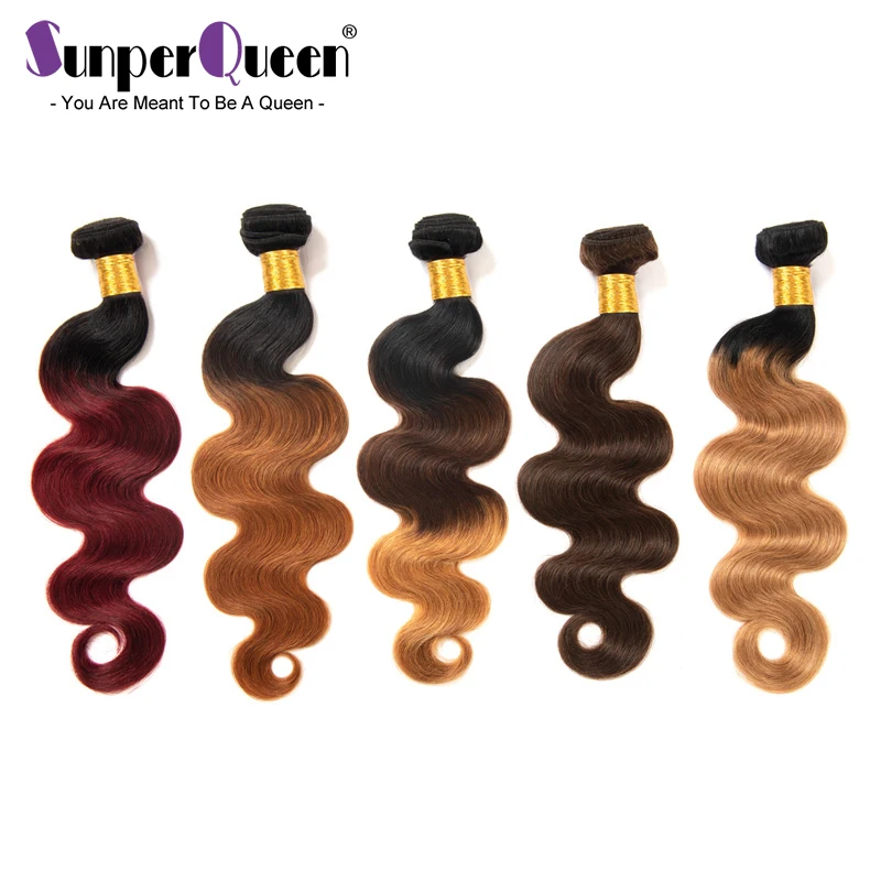 Sunper queen бразильский Объёмные локоны 8-30 inch 100% человеческих волос Weave Связки 1/3/4 шт натуральный цветные волосы Реми