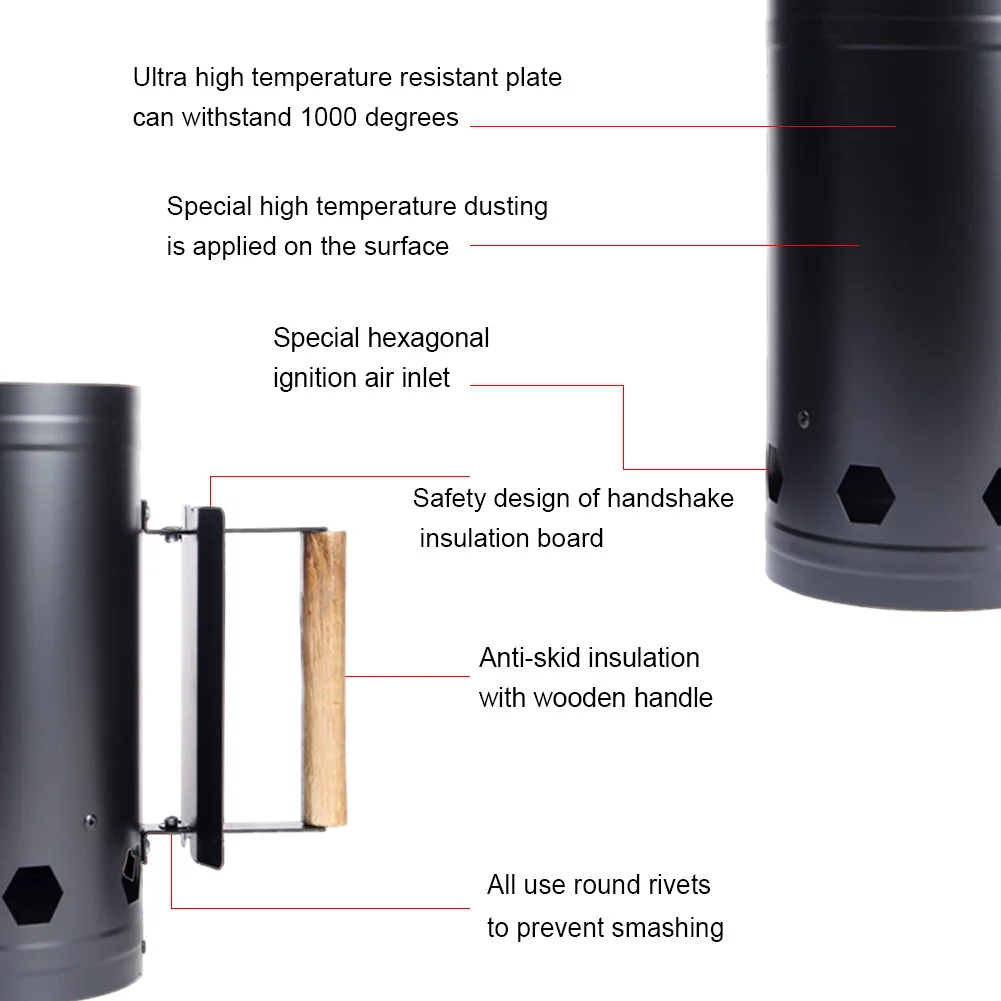 Барбекю Инструменты Быстрая точка уголь зажигание бочки углерода плита зажигания Инструменты для барбекю на открытом месте бамбуковый дымоход стартер