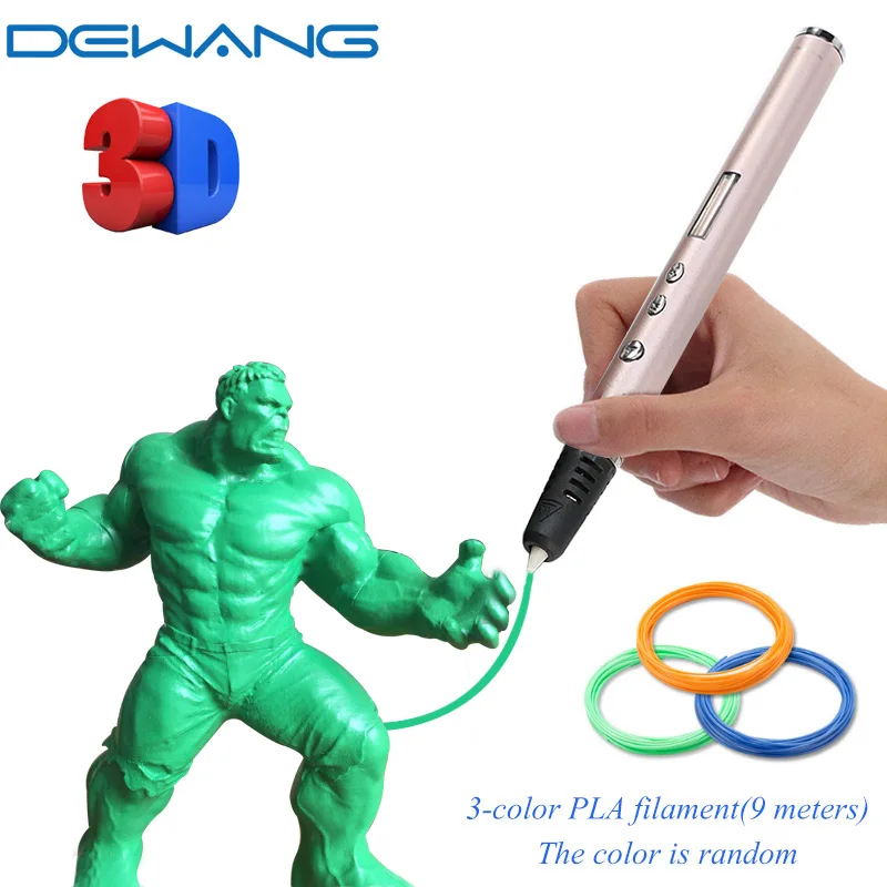 

DEWANG 3d Pen Scribble Pen with ABS PLA Filament 3 D Printing Drawing Pen Children School Birthday Christmas Gifts Gadget