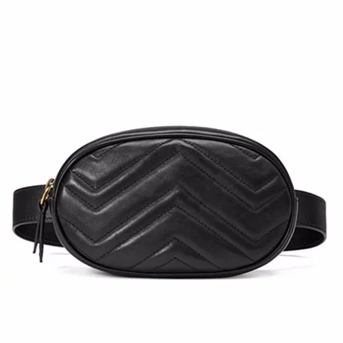 XMESSUN поясная сумка, Женская поясная сумка, сумка на пояс, роскошный бренд, кожаная нагрудная сумка, красная, черная, новинка, модная, высокое качество - Цвет: PU Black