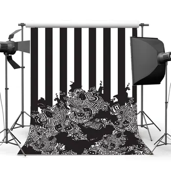 

3D Backdrop Black and White Stripes Wallpaper Backdrops Creative Artistic Mural Painting Graffiti Photography Background