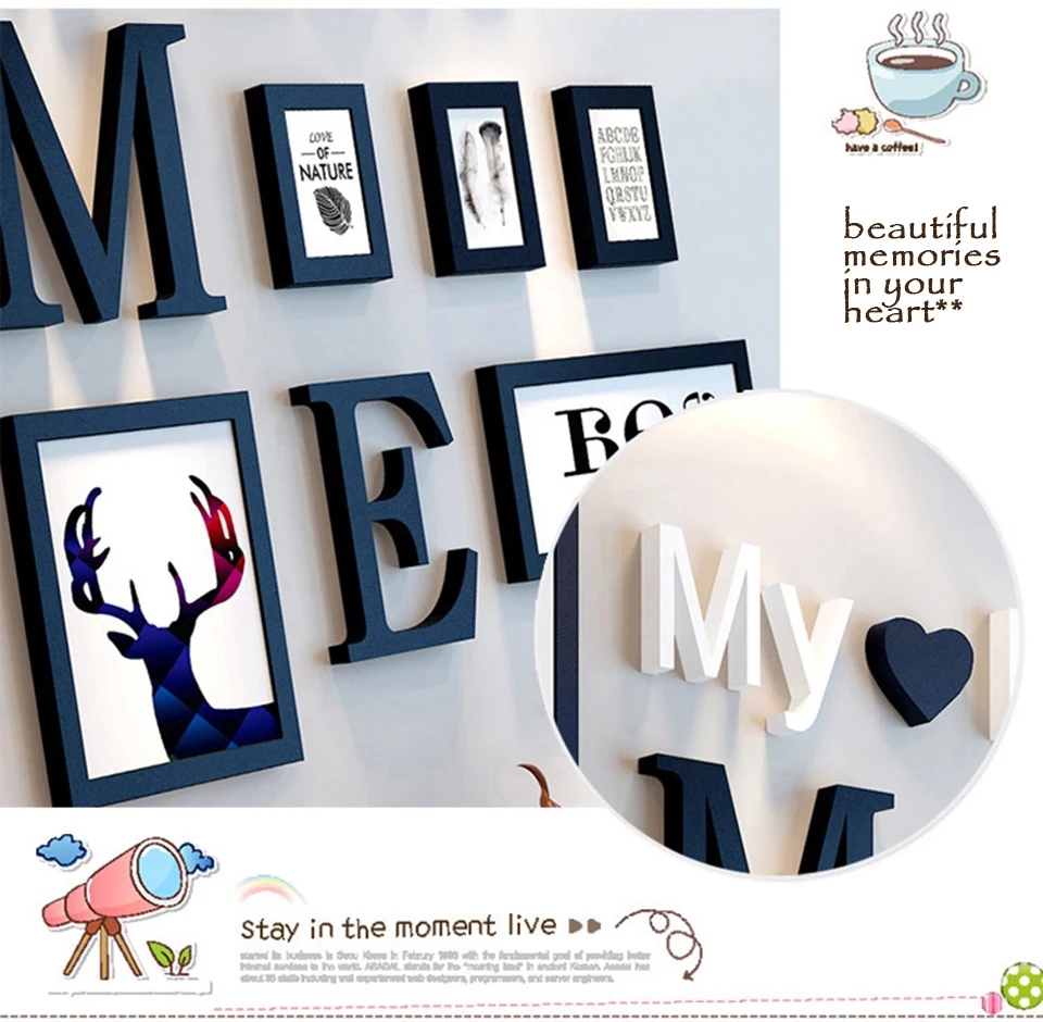 5Wooden Picture Frame Sets1