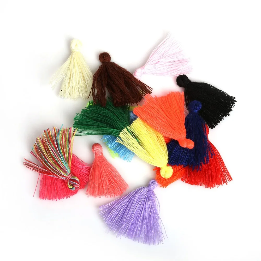 

50PC 27MM Mini Polyester Cotton Thread Fabric Tassel DIY Pendant Jewelry Key Making Fringe Trim Craft Tassels Sewing Accessories