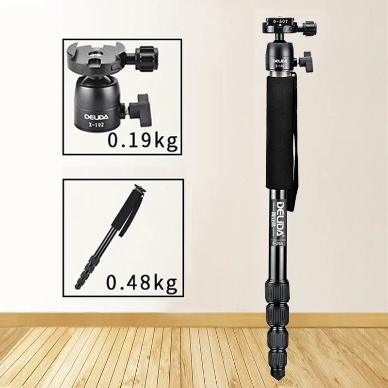 Roadfisher Aluminum Alloy Portable Travel DSLR DV Camera Monopod