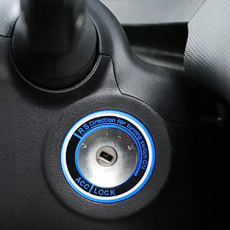 

Jameo Auto Car Led Ignition Key Ring Decoration Cover Sticker Car for Ford New Fiesta MK7 Ecosport 2012 - 2016 Accessories