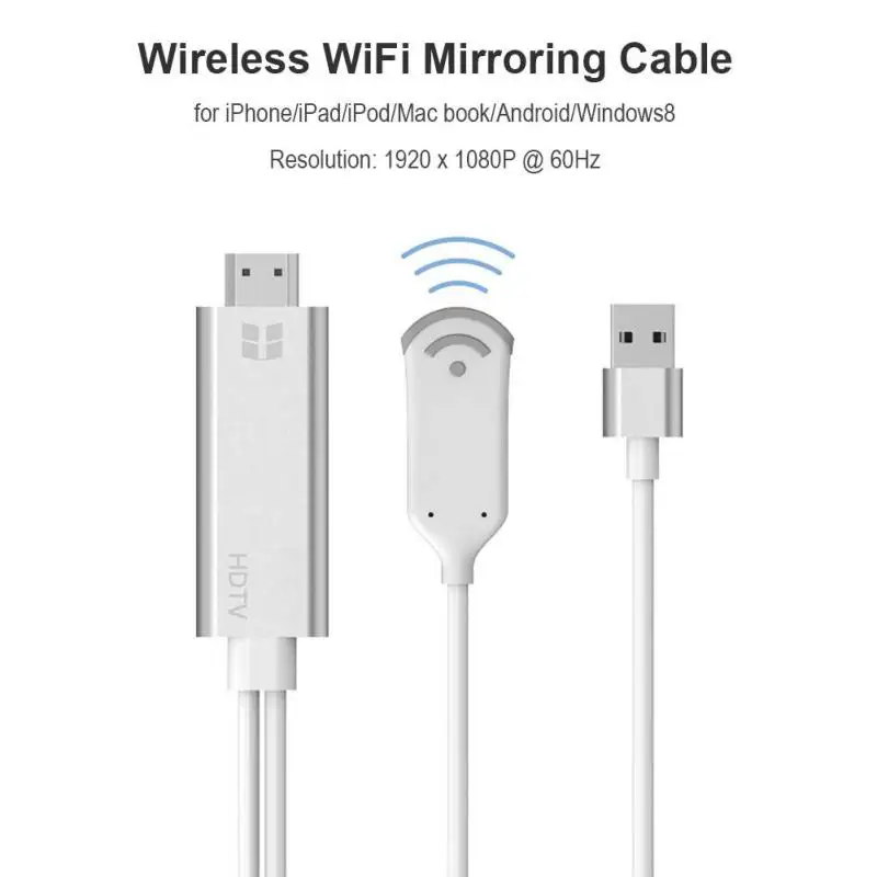 

Wireless Receiver 2.4G HDMI HDTV Converter Adapter 1080P MHL HDMI Cable for iPhone Android USB to WIFI Transmitter HDMI Cable