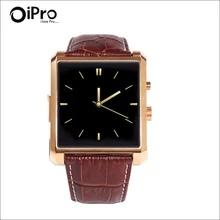 Bluetooth Smart Uhr DM08 Smartwatch Luxus Leder IPS Business Armbanduhr tragbare digitale Gerät für IOS Android Smartphone