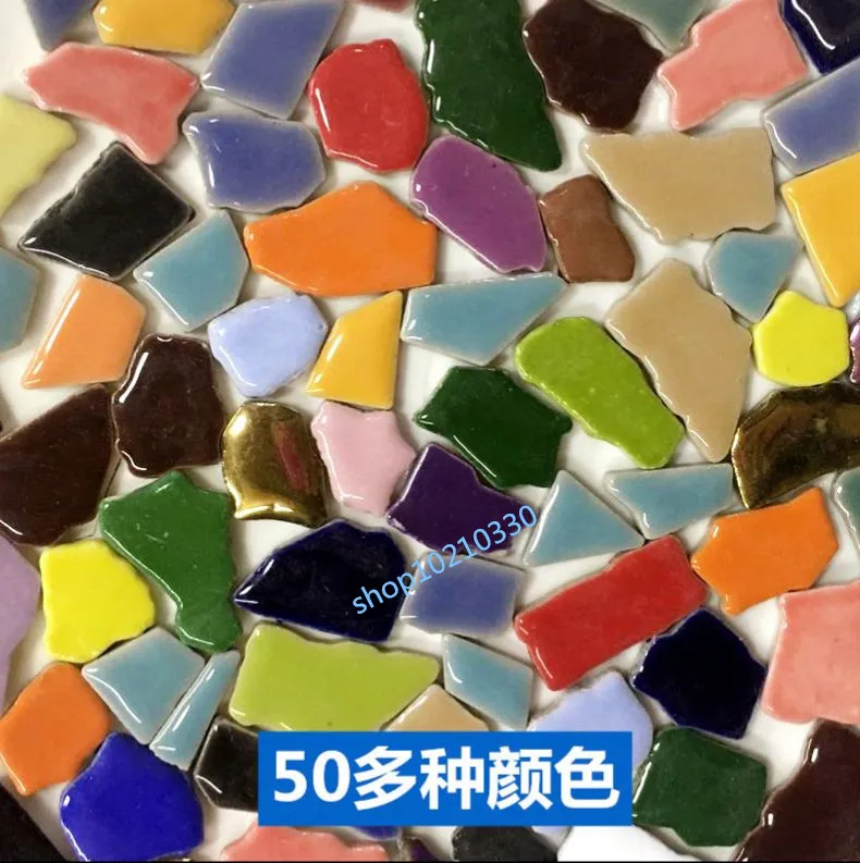 

100g/bag 45 Pcs Mosaic Craft Art Belt Mosaic Making Porcelain Mosaic Tiles Micro Ceramic irregular shape Ultrathin Ceramic
