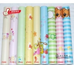 

New waterproof baby Pvc self-adhesiv wall stickers healthy child wallpaper cartoon 10 m*45cm wall art kids room living room