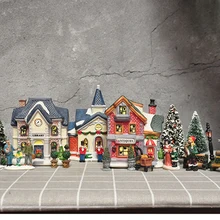 Европейский керамический светильник, дом, здание, украшение дома, креативная Рождественская сцена, украшение, детский подарок