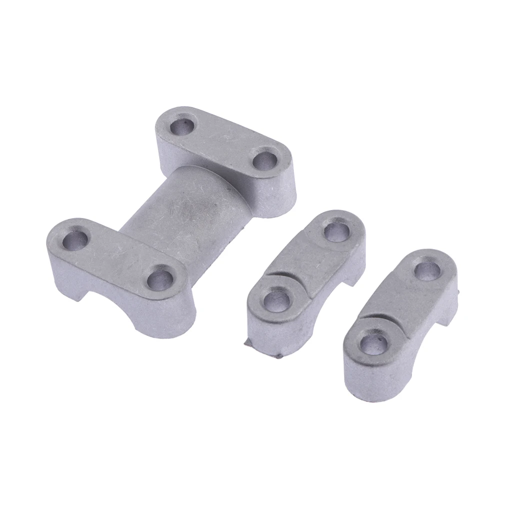  22mm Silver CNC Alloy Handlebar Riser Mount Clamp Adapter Universal  Handle Bar Clamp Adapter Riser Taper