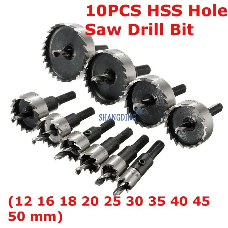 5x Hole Saw Tooth HSS Stainless Steel Drill Bit Set Cutter Tool For Metal Wood