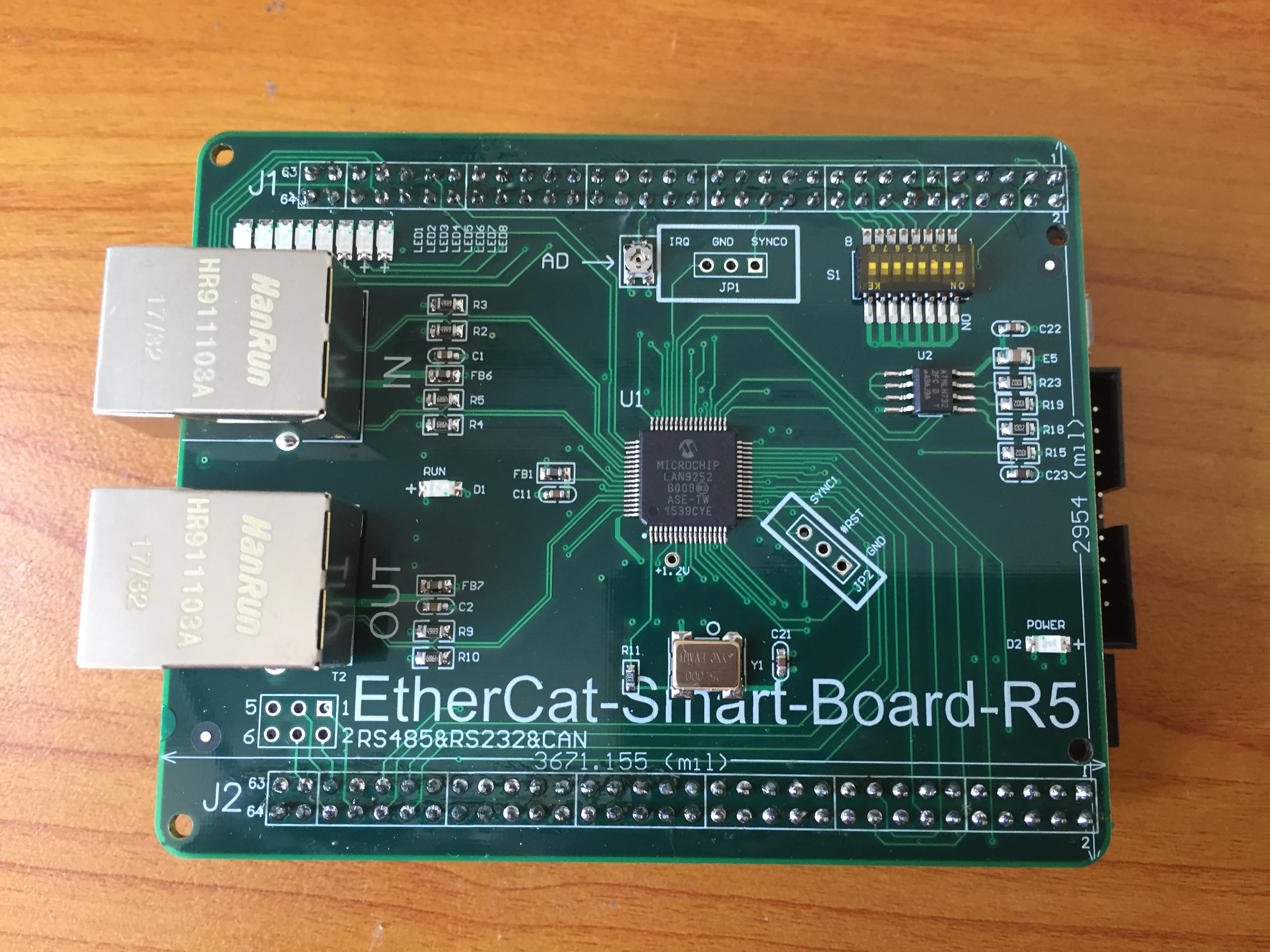 Смарт плата разработки EtherCat STM32F407 + LAN9252 обучающая пятая версия|Аксессуары для