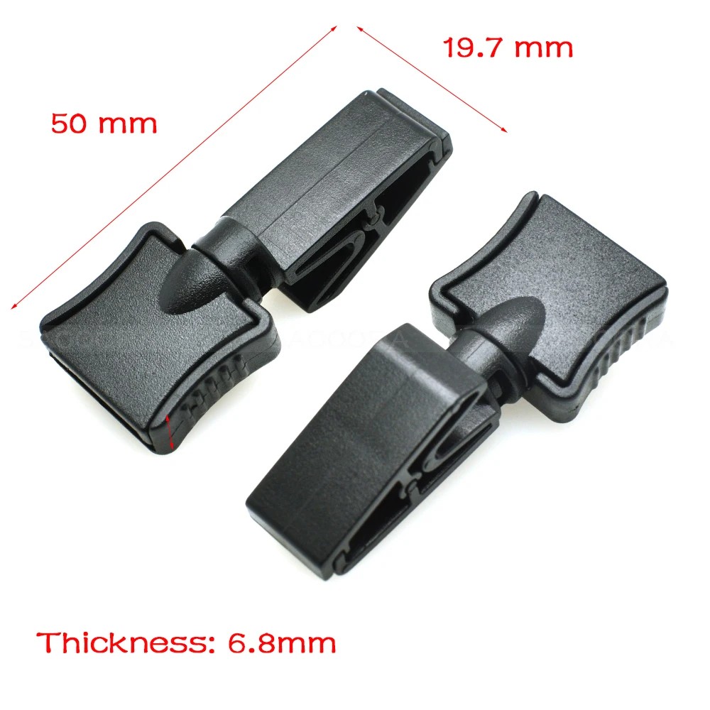 10pcs Plastic Hook Belt Clip Accessories For Business Job Id Card Badge