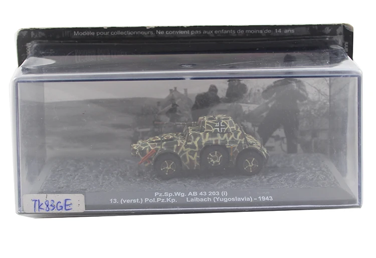 

1/72 the German army Model Pz.Sp.Wg.AB 43203 (I) wheeled armored vehicle Alloy collection model Holiday gift