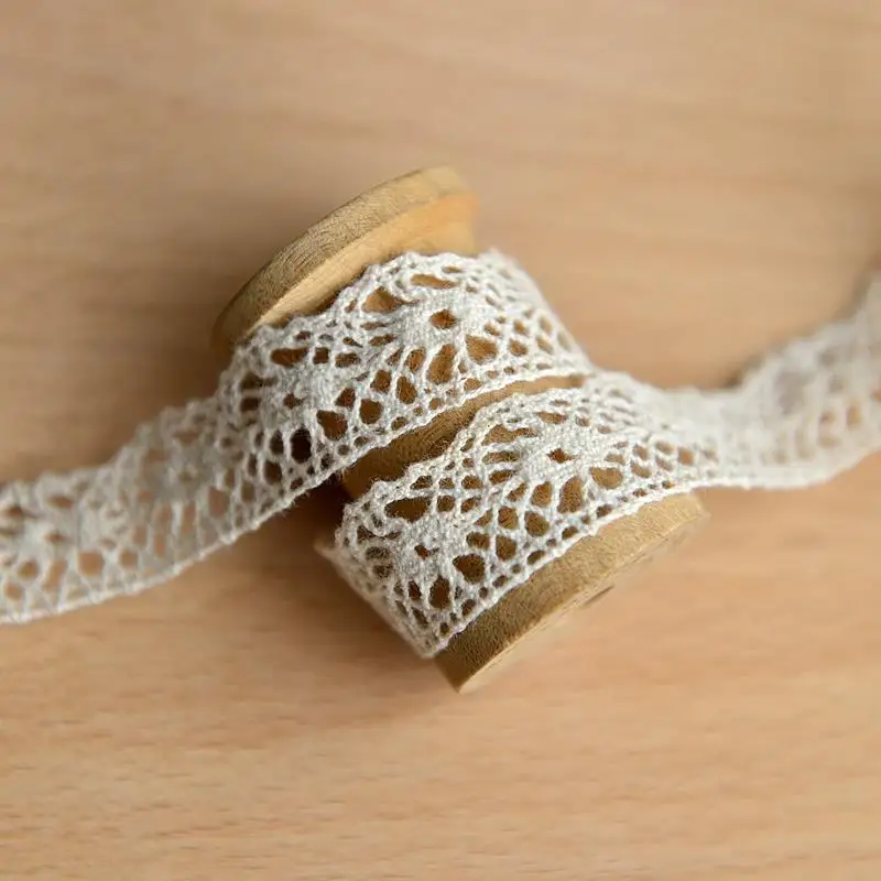 368 Fine Beige Cotton Lace Diy Lace Accessories Clothing Cloth Material