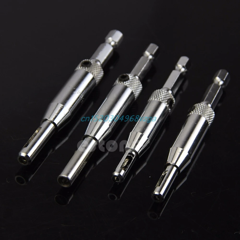 

Drill Bit Set Self Centering Pilot Hole Reamer 4pcs Door Lock Hardware Hinge #H028#