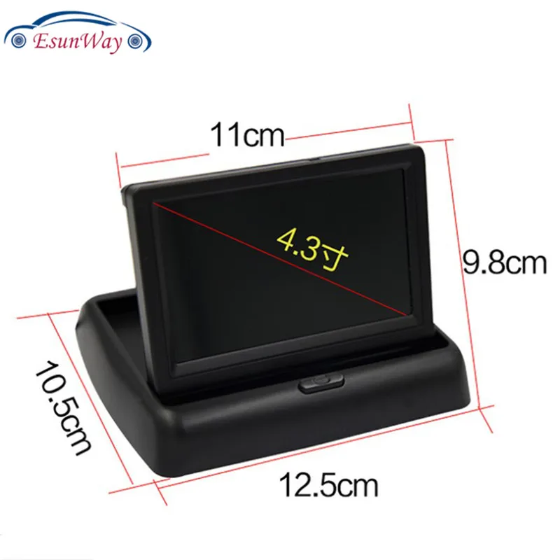

Foldable 4.3Inch Color LCD TFT Reverse Rear view Monitor for Car Back Up Camera