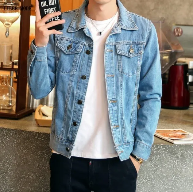 2019 Spring Autumn Fashion Jeans Jacket Men Ripped Denim Jacket Streetwear Mens Blue Jackets and Coats Hip Hop Veste Homme 2019 Spring Autumn Fashion Jeans Jacket Men Ripped Denim Jacket Streetwear Mens Blue Jackets and Coats Hip Hop Veste Homme