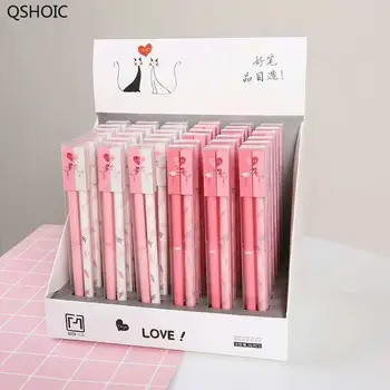 

72 Pcs Gel Pens Cartoon Flamingo Black Colored Kawaii Gift Gel-ink Pens Pens For Writing Cute Stationery Office School Supplies