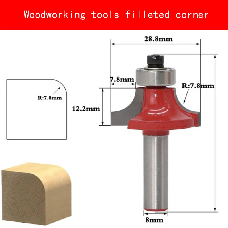 

Woodworking machine turning tool filleted corner R 7.8MM Milling cutter wood