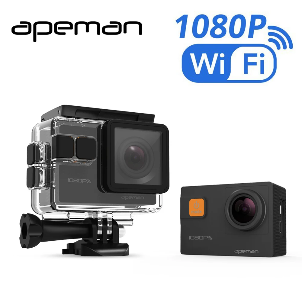 Apeman Action Camera A70 1080p Wifi Action Cam hd Underwater Waterproof