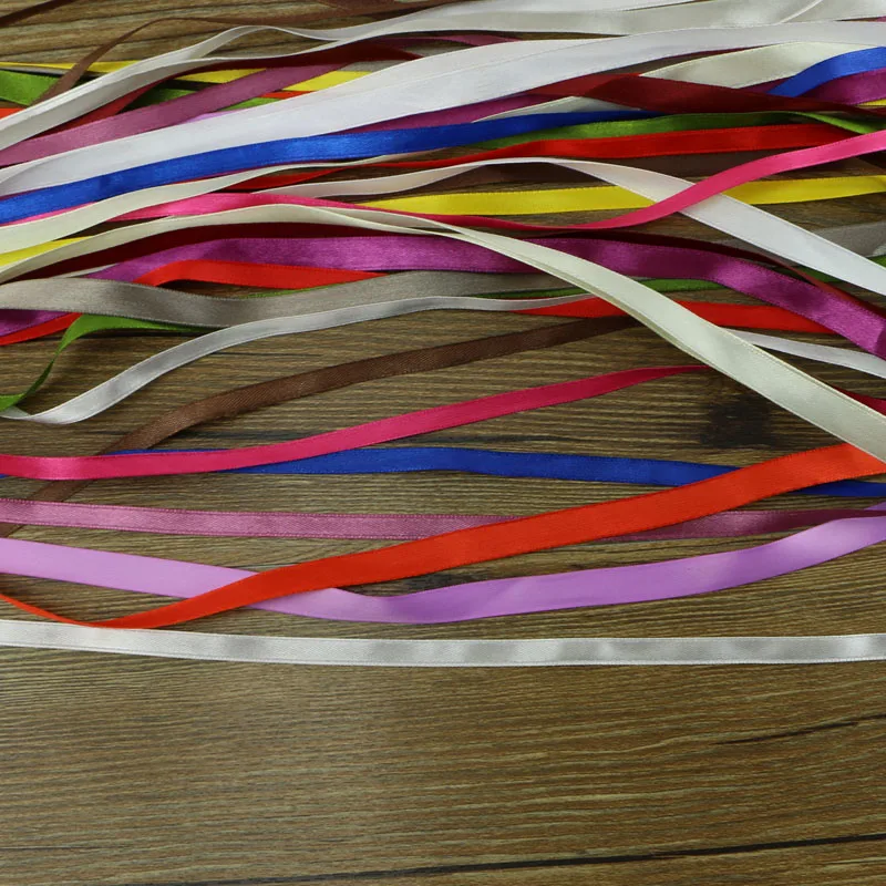 Satin Ribbons Ribbon Decoration Ribbon Supplies Mixed random delivery 50 yards of silk ribbon 6-10mm decorative crafts gift packaging garment sewing fabric supplies