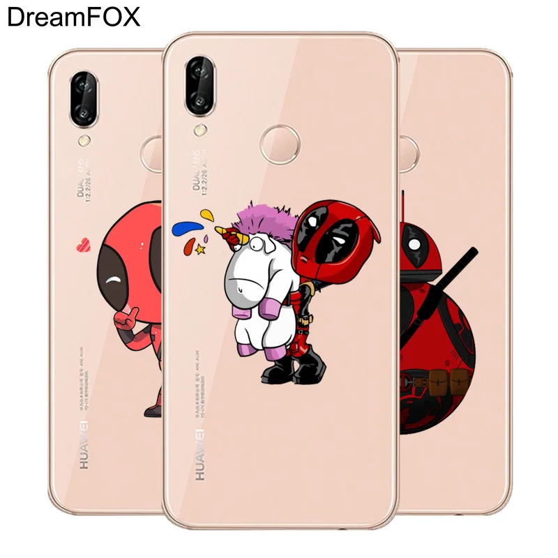 DREAMFOX L520 Дэдпул Мягкий ТПУ силиконовый чехол для huawei Honor 6A 6C 7X9 10 P20 P30 Lite Pro P Smart |