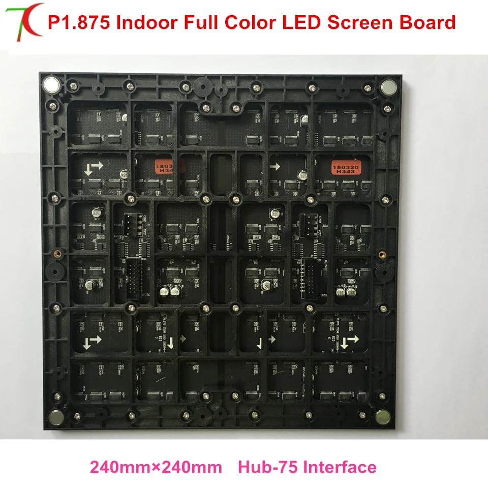 P1.875 встроенный концентратор-75 интерфейс полный цвет светодиодные модули для высокой четкости светодиодный дисплей видео стены
