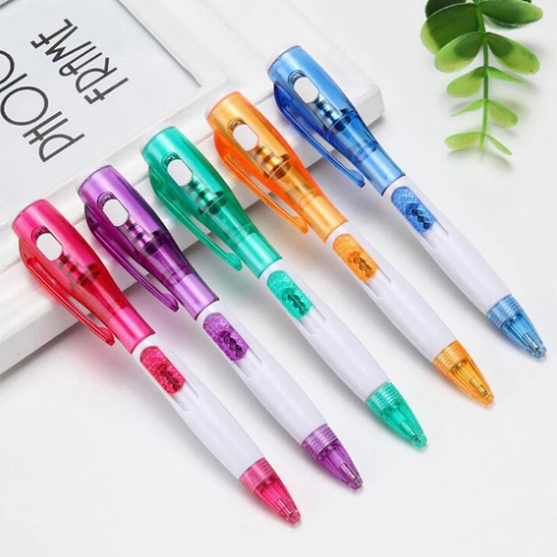 Colorful Multi function Ballpoint Pen With LED Flashlight Office