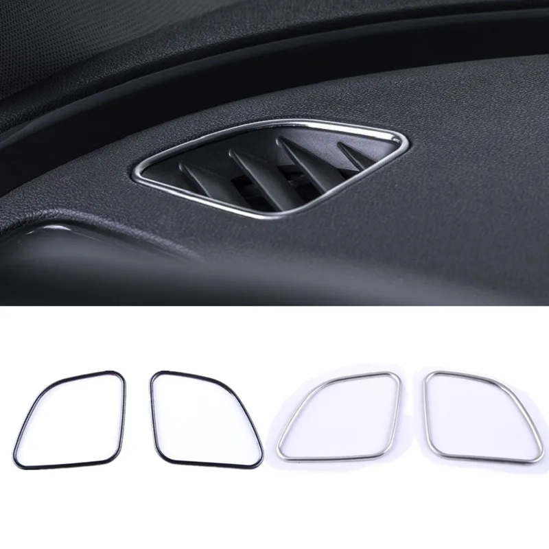 

2pcs Stainless Steel Car Dashboard Vent Air Outlet Cover Trim Sticker for Mini Cooper Clubman F54 2015 2016 2017 2018