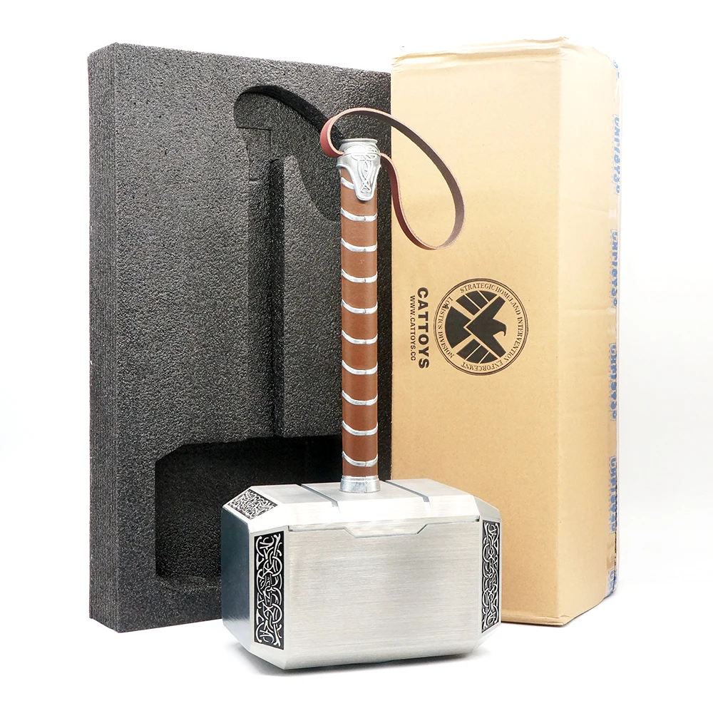 

Cattoys Full Metal 1:1 Scale 43CM The Avengers Thor Hammer Replica Collection Toy Gift Cosplay Prop Mjolnir With Original Box